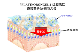�}�F�uPLATINORON GEL�v�͂����ɒ��ړd�q(e)��^����